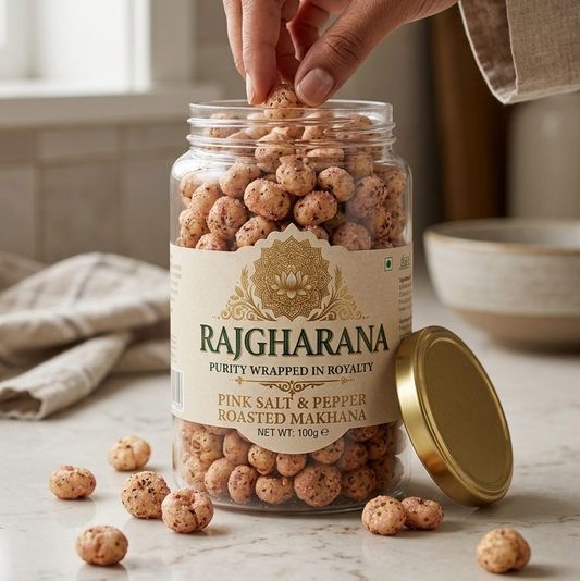 Pink Salt & Pepper Makhana – Healthy Roasted Fox Nuts | Rajgharana