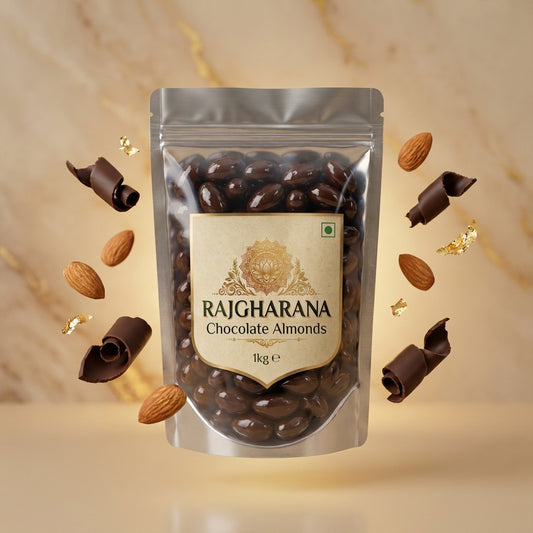 Chocolate Almonds – Premium Flavoured Dry Fruits | Rajgharana