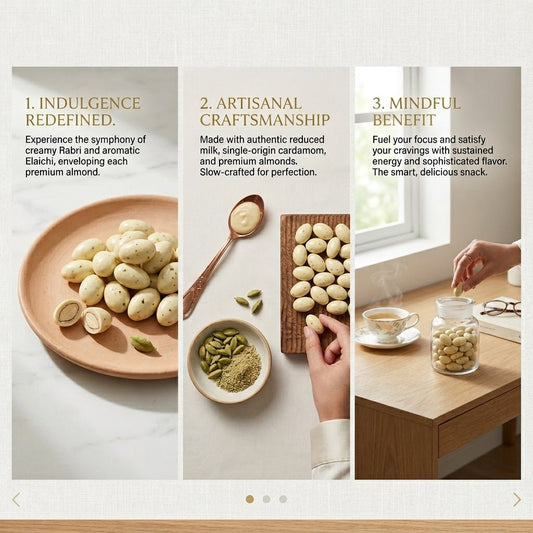 Rabri Elaichi Almonds - premium dry fruits by Rajgharana - The Organic Mart