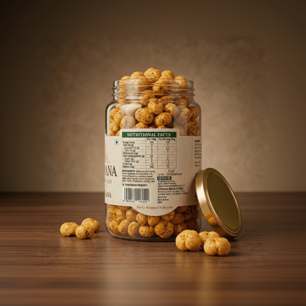 Cheese Makhana – Premium Roasted Fox Nuts | Rajgharana - premium dry fruits by Rajgharana - The Organic Mart