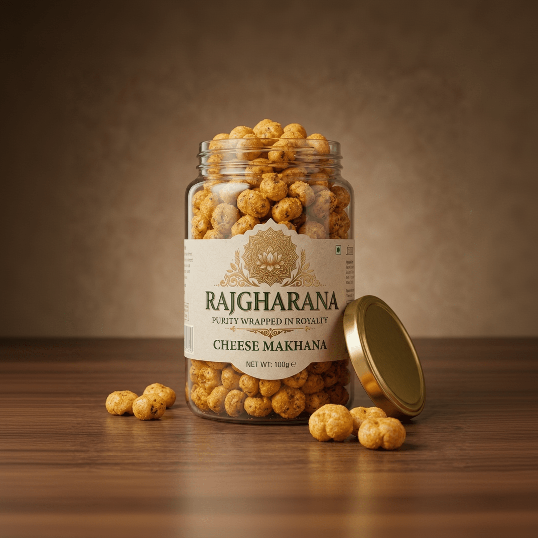 Cheese Makhana – Premium Roasted Fox Nuts | Rajgharana - premium dry fruits by Rajgharana - The Organic Mart
