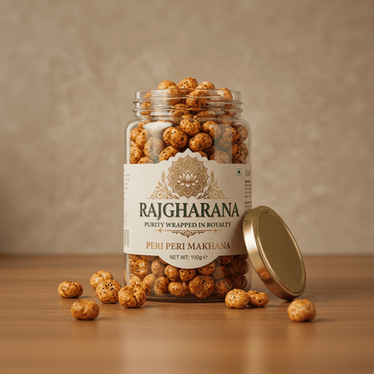 Peri Peri Makhana – Spicy Roasted Fox Nuts | Rajgharana - premium dry fruits by Rajgharana - The Organic Mart