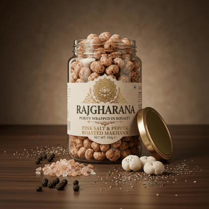 Pink Salt & Pepper Makhana – Healthy Roasted Fox Nuts | Rajgharana - premium dry fruits by Rajgharana - The Organic Mart
