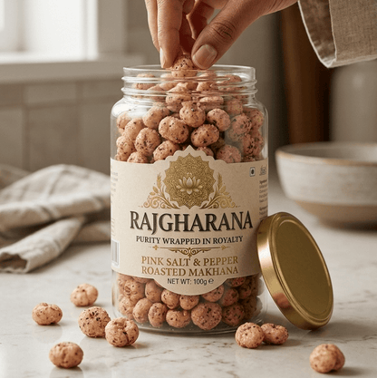 Pink Salt & Pepper Makhana – Healthy Roasted Fox Nuts | Rajgharana - premium dry fruits by Rajgharana - The Organic Mart