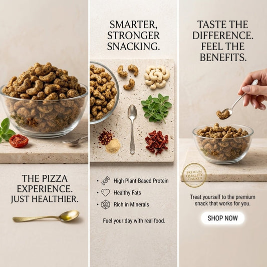 Pizza Flavoured Cashews - premium dry fruits by Rajgharana - The Organic Mart