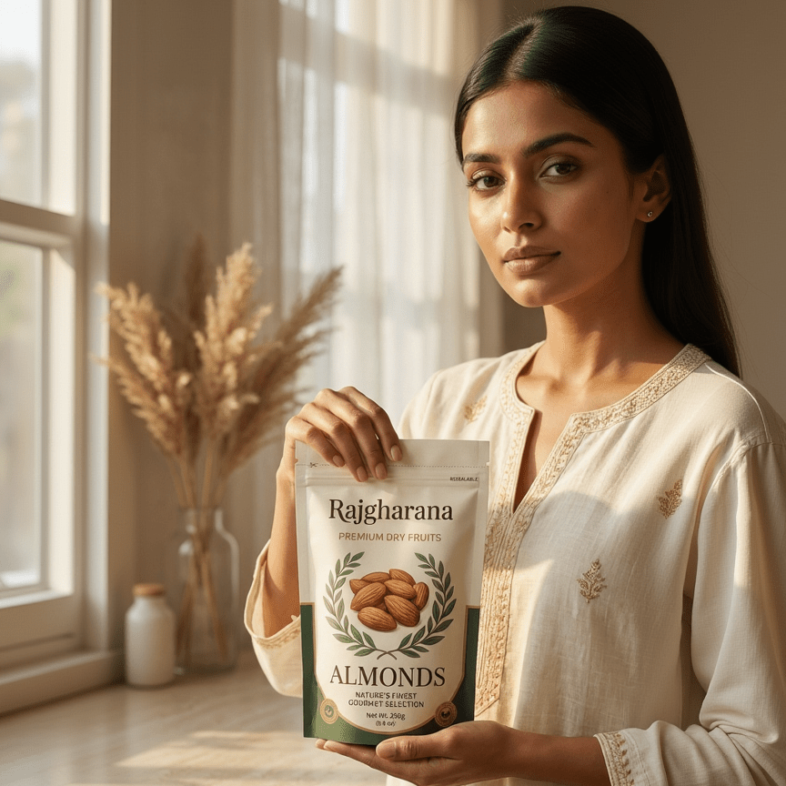 Premium California Almonds (Badam) - premium dry fruits by Rajgharana - The Organic Mart