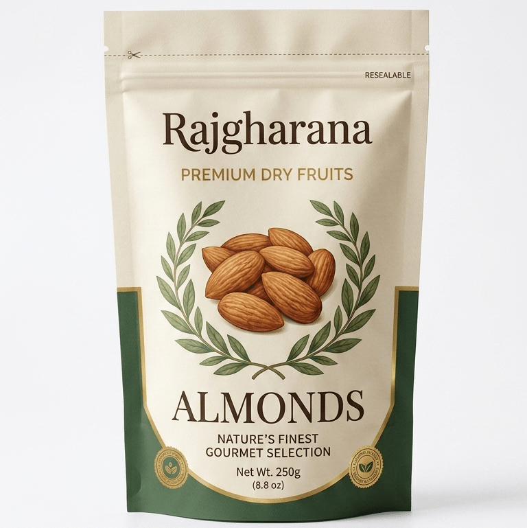 Premium California Almonds (Badam) - premium dry fruits by Rajgharana - The Organic Mart