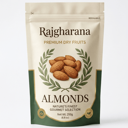 Premium California Almonds (Badam) - premium dry fruits by Rajgharana - The Organic Mart