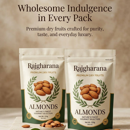 Premium California Almonds (Badam) - premium dry fruits by Rajgharana - The Organic Mart