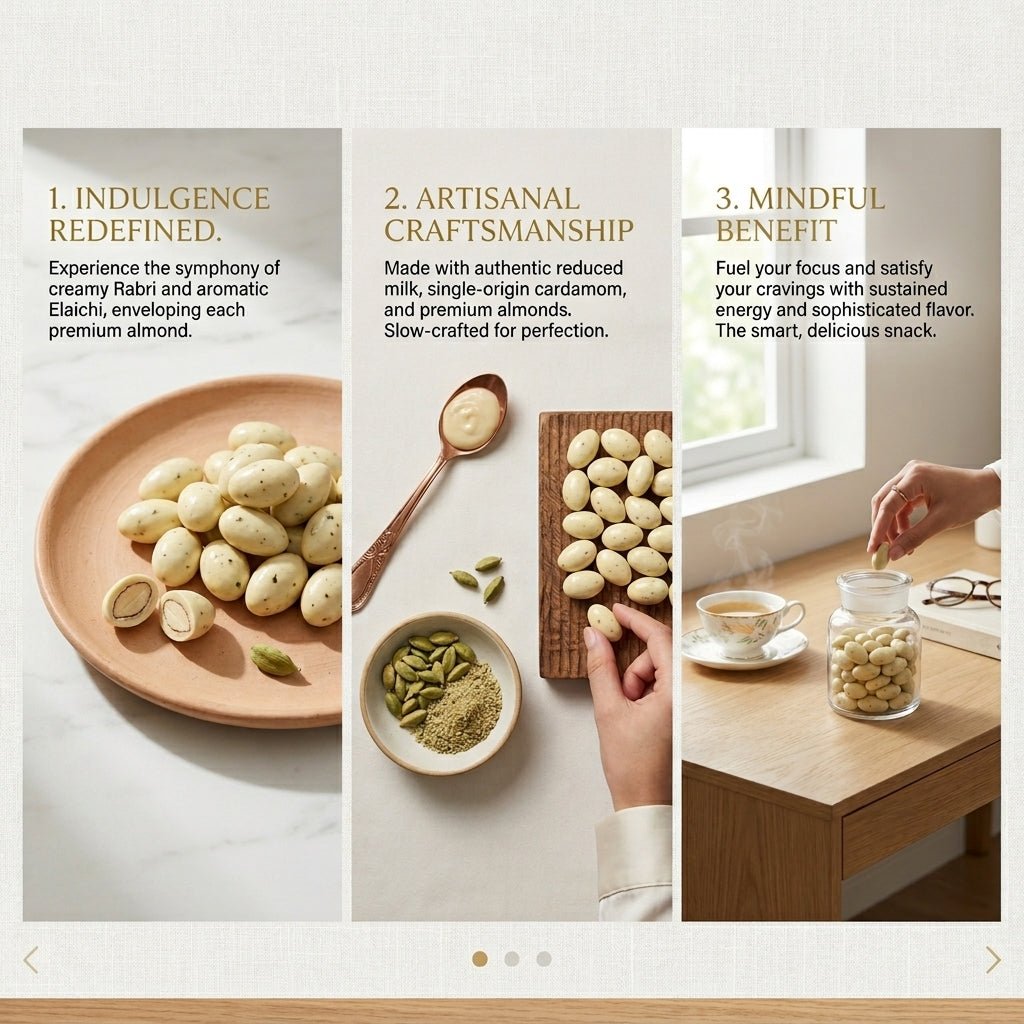 Rabri Elaichi Almonds - premium dry fruits by Rajgharana - The Organic Mart