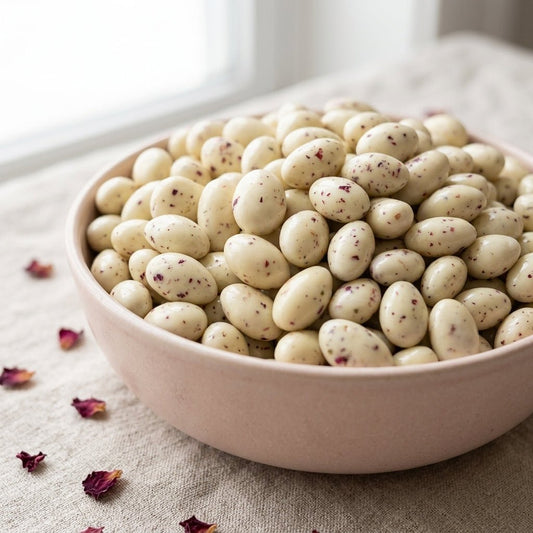 Rose Petal Almonds - premium dry fruits by Rajgharana - The Organic Mart